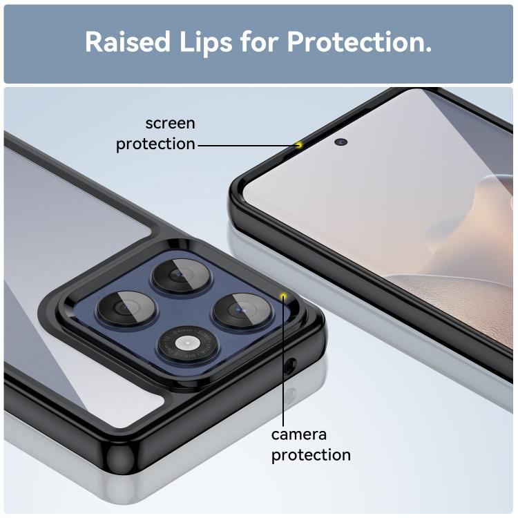 For Motorola Edge 60 Fusion Colorful Series Acrylic Hybrid TPU Phone Case