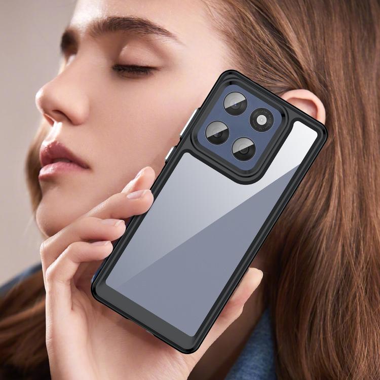For Motorola Edge 60 Fusion Colorful Series Acrylic Hybrid TPU Phone Case
