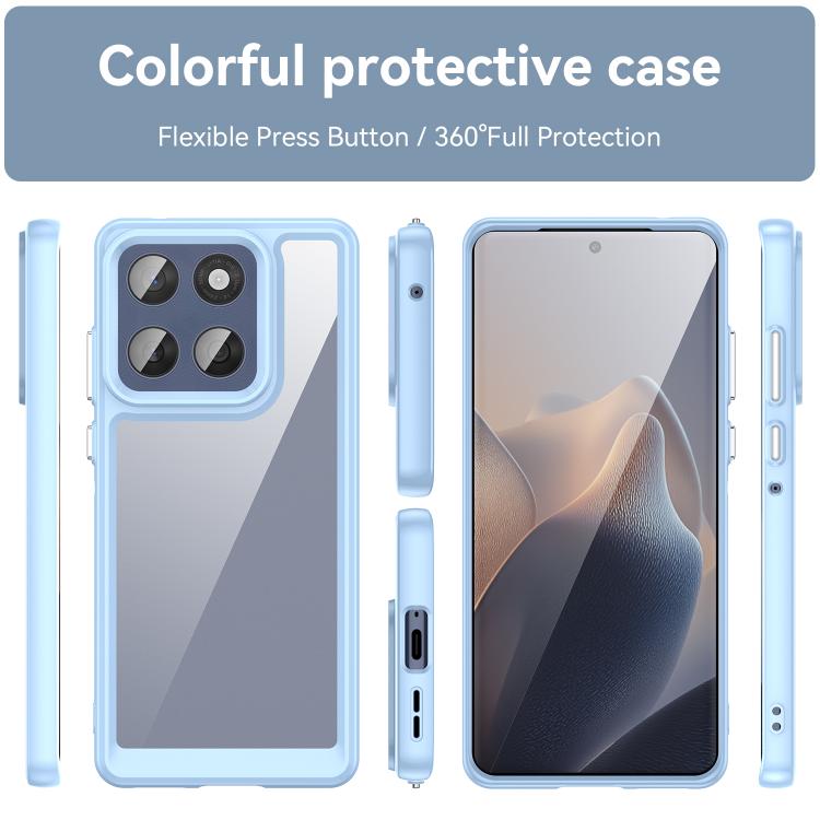 For Motorola Edge 60 Fusion Colorful Series Acrylic Hybrid TPU Phone Case
