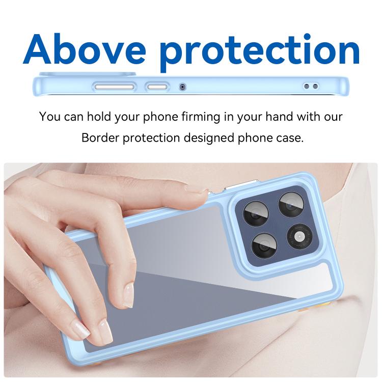 For Motorola Edge 60 Fusion Colorful Series Acrylic Hybrid TPU Phone Case