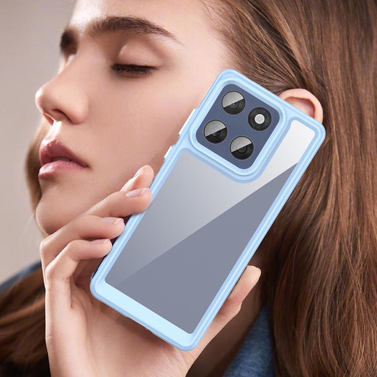 For Motorola Edge 60 Fusion Colorful Series Acrylic Hybrid TPU Phone Case