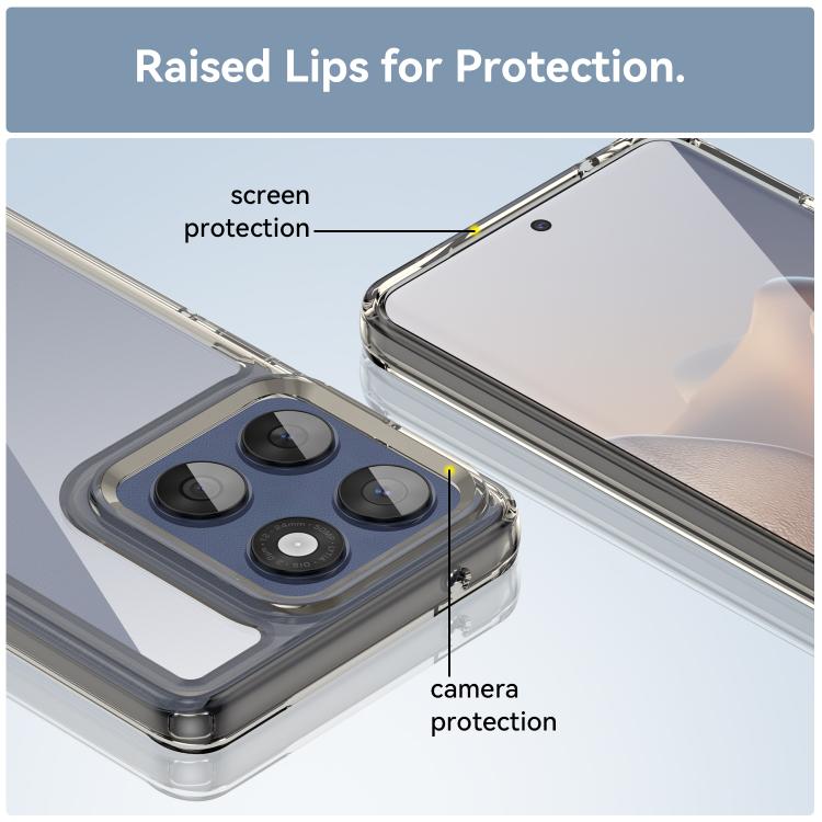 For Motorola Edge 60 Fusion Colorful Series Acrylic Hybrid TPU Phone Case