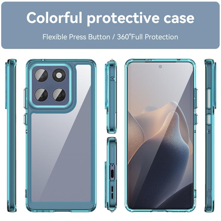 For Motorola Edge 60 Fusion Colorful Series Acrylic Hybrid TPU Phone Case