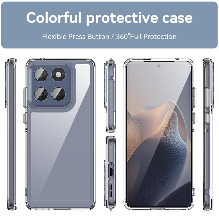 For Motorola Edge 60 Fusion Colorful Series Acrylic Hybrid TPU Phone Case