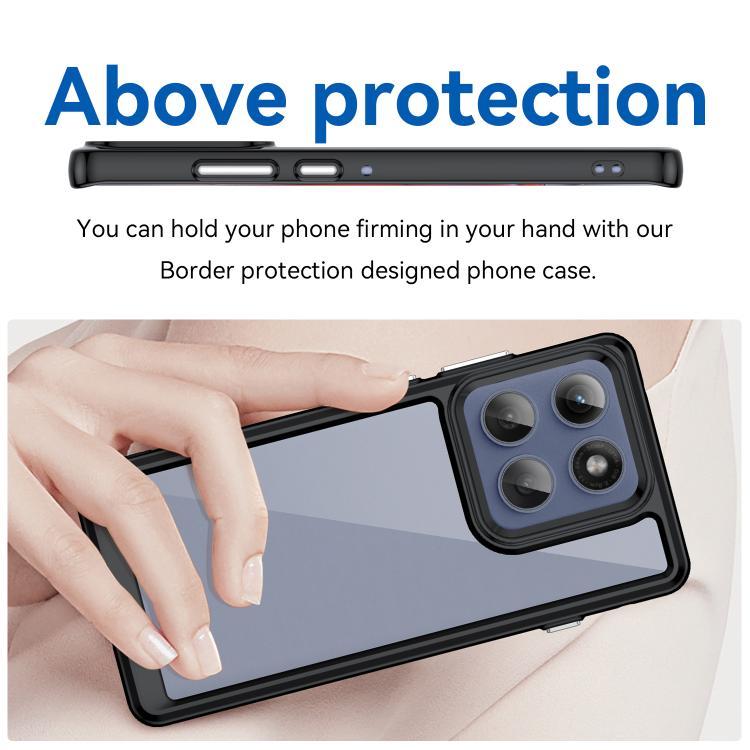 For Motorola Edge 60 Pro Colorful Series Acrylic Hybrid TPU Phone Case