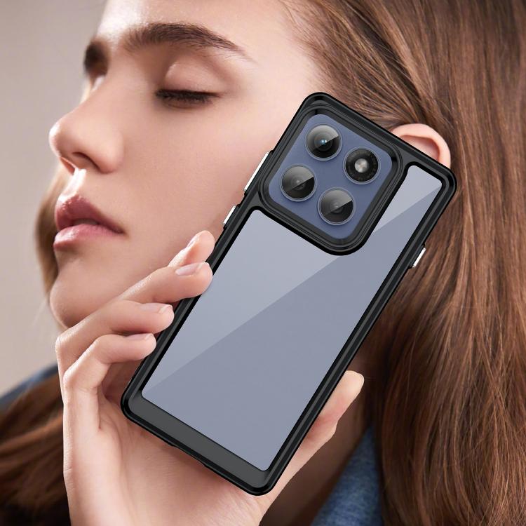 For Motorola Edge 60 Pro Colorful Series Acrylic Hybrid TPU Phone Case