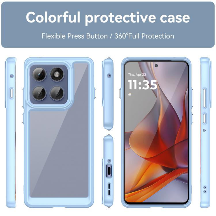 For Motorola Edge 60 Pro Colorful Series Acrylic Hybrid TPU Phone Case