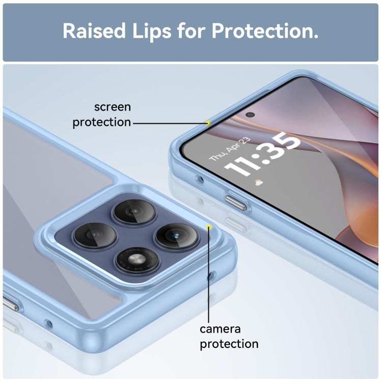 For Motorola Edge 60 Pro Colorful Series Acrylic Hybrid TPU Phone Case