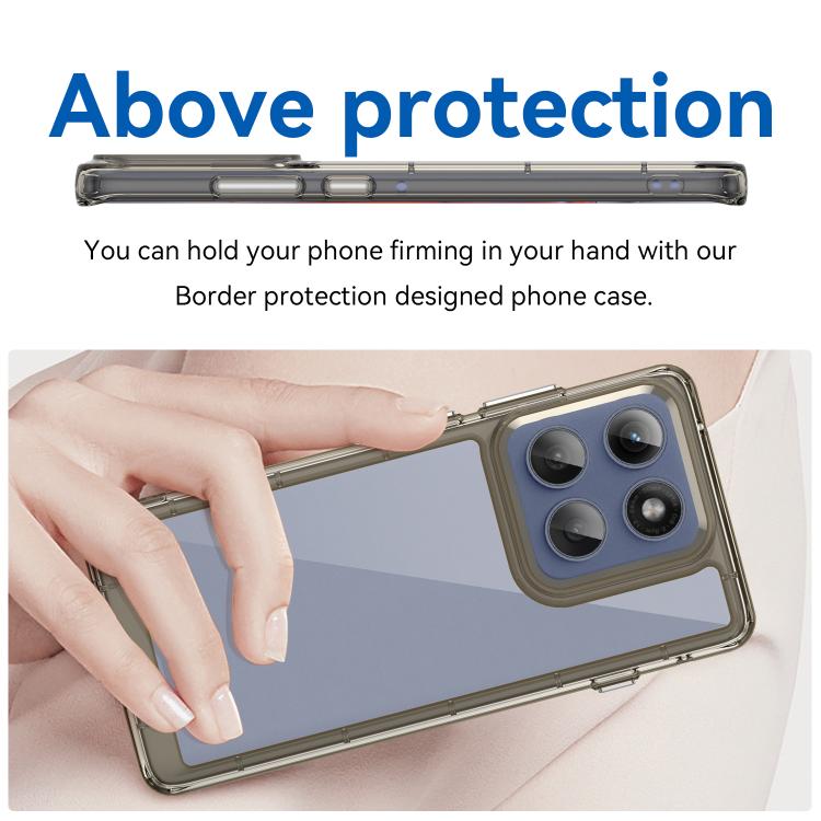 For Motorola Edge 60 Pro Colorful Series Acrylic Hybrid TPU Phone Case