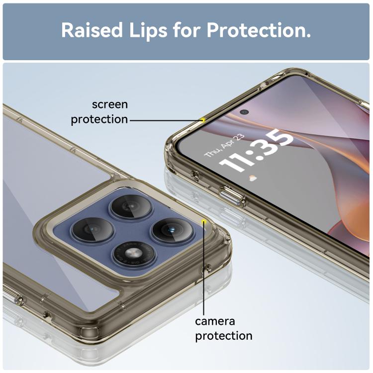 For Motorola Edge 60 Pro Colorful Series Acrylic Hybrid TPU Phone Case