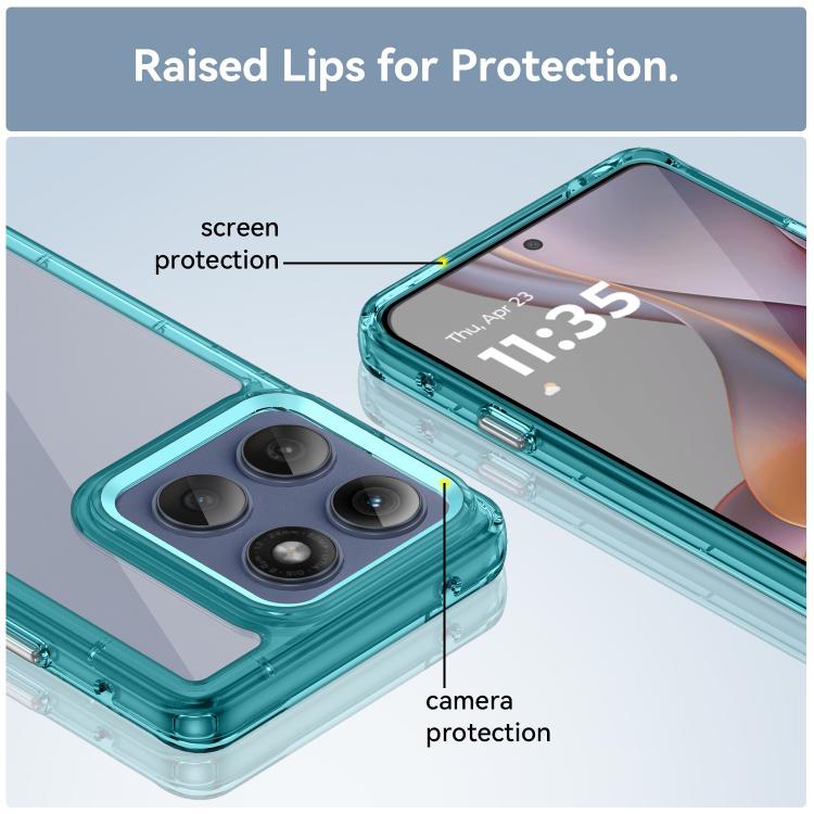 For Motorola Edge 60 Pro Colorful Series Acrylic Hybrid TPU Phone Case