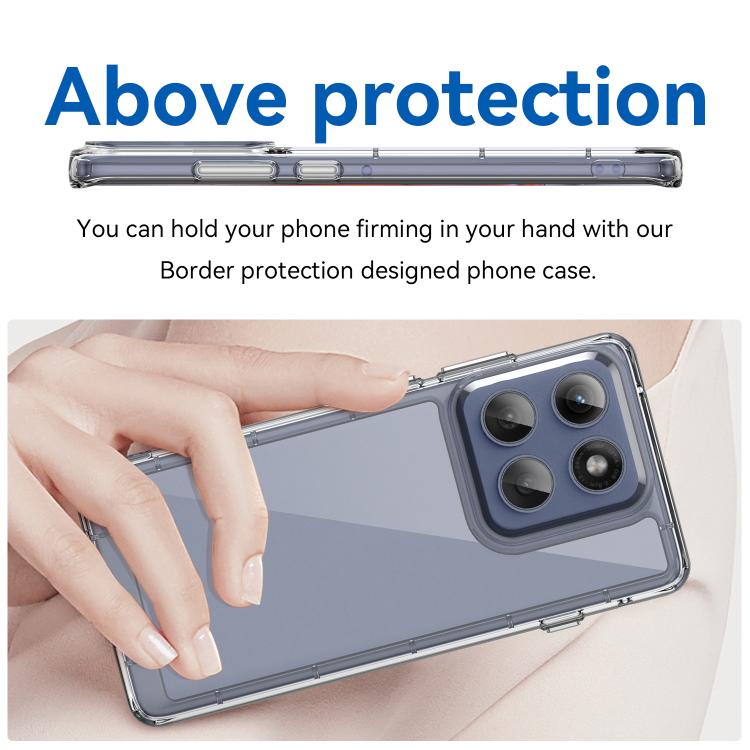 For Motorola Edge 60 Pro Colorful Series Acrylic Hybrid TPU Phone Case