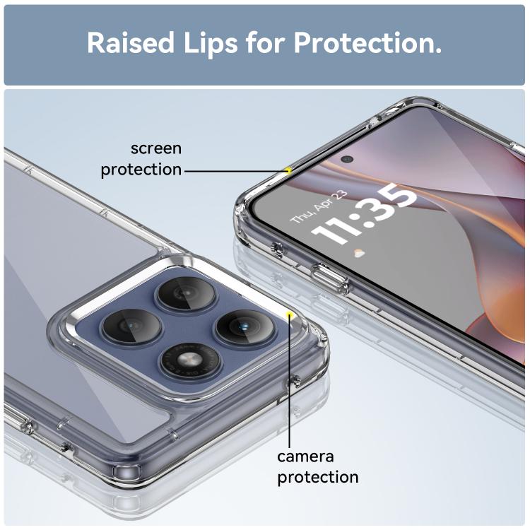 For Motorola Edge 60 Pro Colorful Series Acrylic Hybrid TPU Phone Case