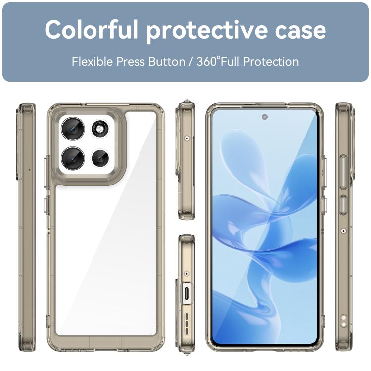 For Motorola Moto G86 5G Colorful Series Acrylic Hybrid TPU Phone Case