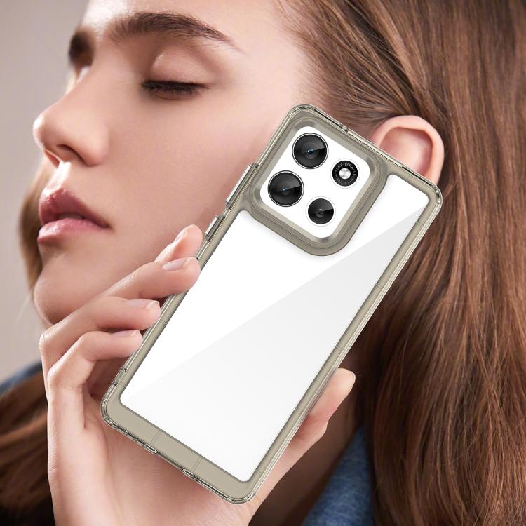 For Motorola Moto G86 5G Colorful Series Acrylic Hybrid TPU Phone Case