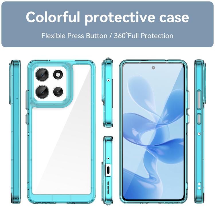 For Motorola Moto G86 5G Colorful Series Acrylic Hybrid TPU Phone Case