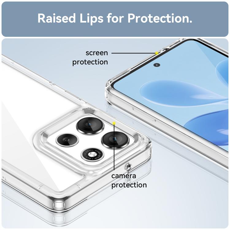For Motorola Moto G86 5G Colorful Series Acrylic Hybrid TPU Phone Case