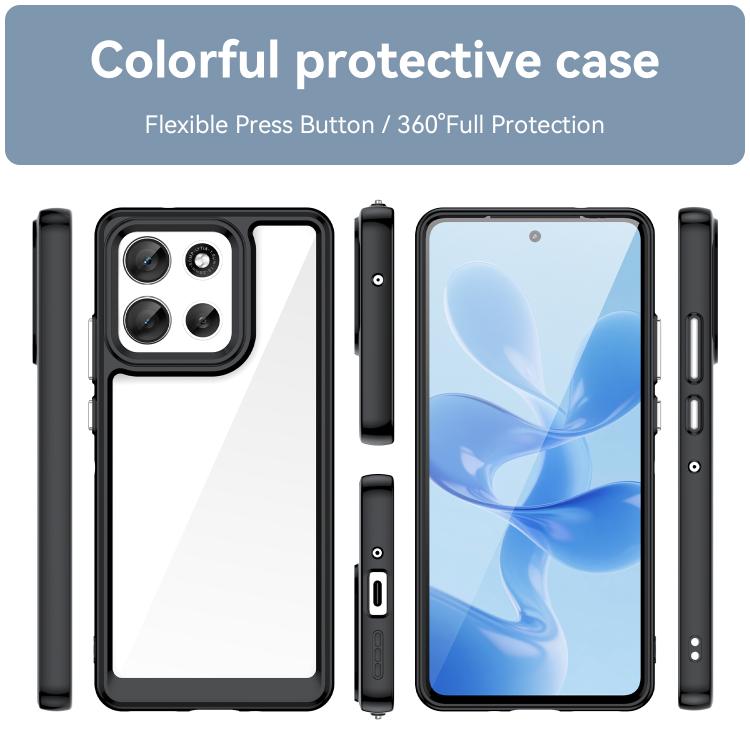 For Motorola Moto G100 Pro 5G Colorful Series Acrylic Hybrid TPU Phone Case