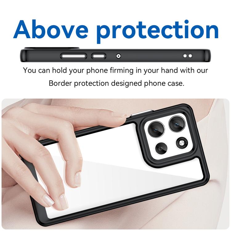 For Motorola Moto G100 Pro 5G Colorful Series Acrylic Hybrid TPU Phone Case