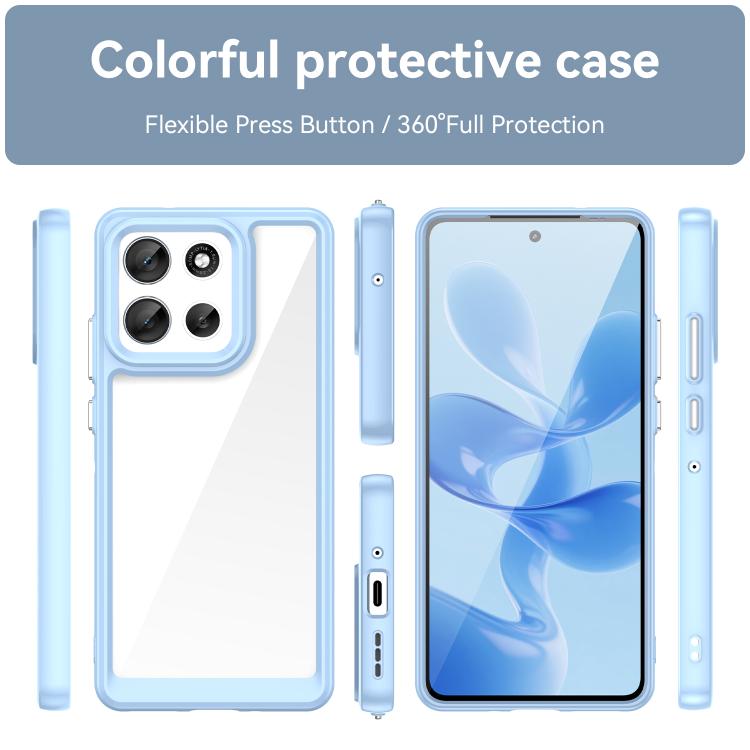 For Motorola Moto G100 Pro 5G Colorful Series Acrylic Hybrid TPU Phone Case