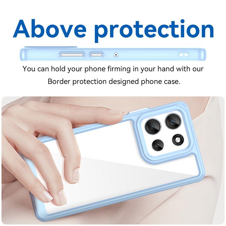 For Motorola Moto G100 Pro 5G Colorful Series Acrylic Hybrid TPU Phone Case