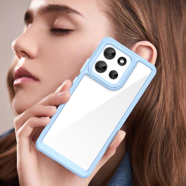 For Motorola Moto G100 Pro 5G Colorful Series Acrylic Hybrid TPU Phone Case