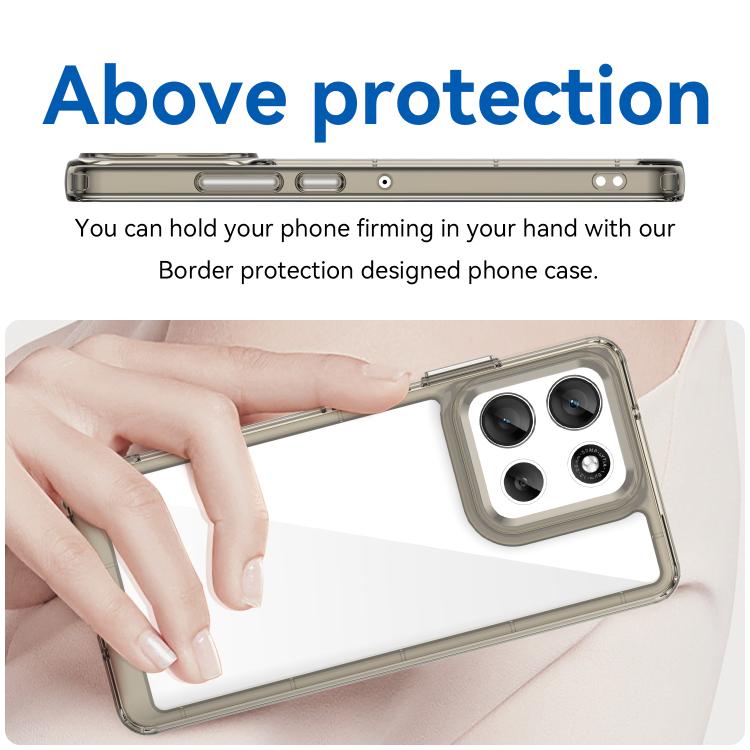 For Motorola Moto G100 Pro 5G Colorful Series Acrylic Hybrid TPU Phone Case