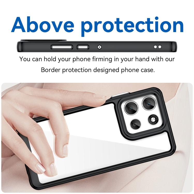 For Motorola Moto G56 5G Colorful Series Acrylic Hybrid TPU Phone Case
