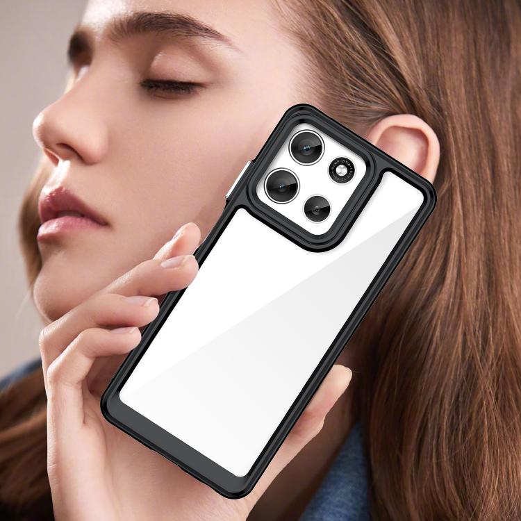 For Motorola Moto G56 5G Colorful Series Acrylic Hybrid TPU Phone Case