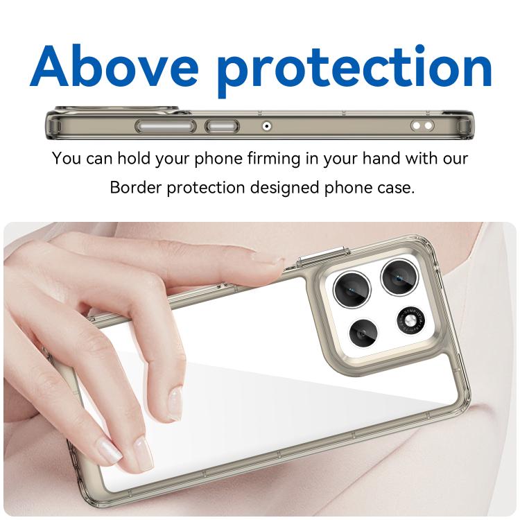 For Motorola Moto G56 5G Colorful Series Acrylic Hybrid TPU Phone Case