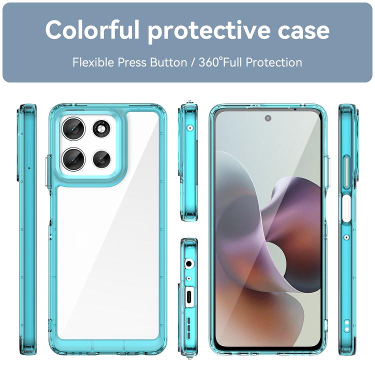 For Motorola Moto G56 5G Colorful Series Acrylic Hybrid TPU Phone Case