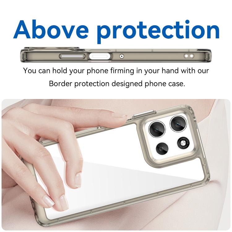 For Motorola Moto G66j 5G Colorful Series Acrylic Hybrid TPU Phone Case