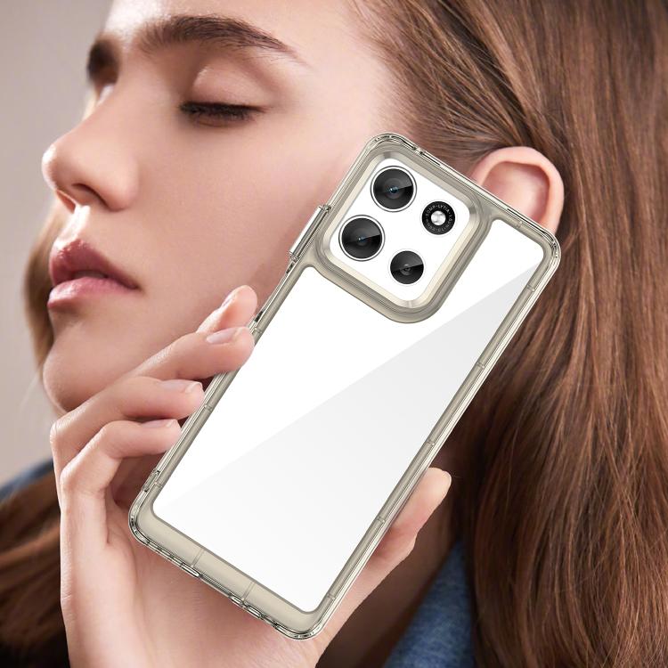 For Motorola Moto G66j 5G Colorful Series Acrylic Hybrid TPU Phone Case