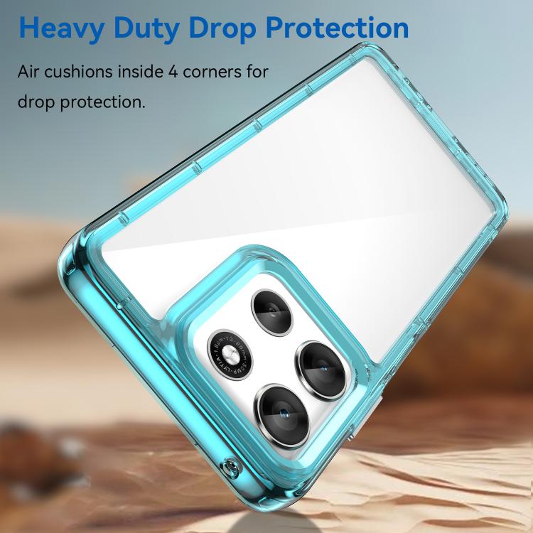 For Motorola Moto G66y 5G Colorful Series Acrylic Hybrid TPU Phone Case