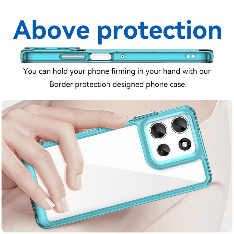 For Motorola Moto G66y 5G Colorful Series Acrylic Hybrid TPU Phone Case