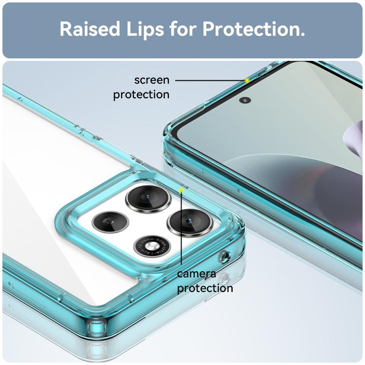 For Motorola Moto G66y 5G Colorful Series Acrylic Hybrid TPU Phone Case
