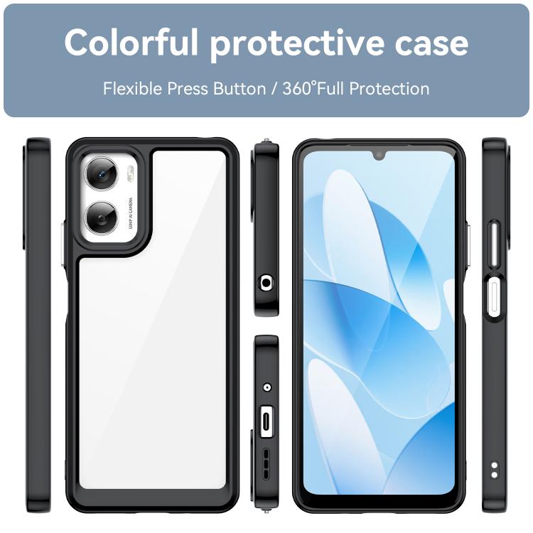 For Motorola Moto G06 4G Colorful Series Acrylic Hybrid TPU Phone Case