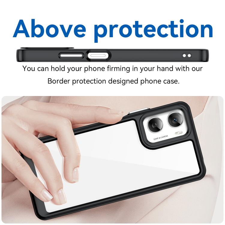 For Motorola Moto G06 4G Colorful Series Acrylic Hybrid TPU Phone Case