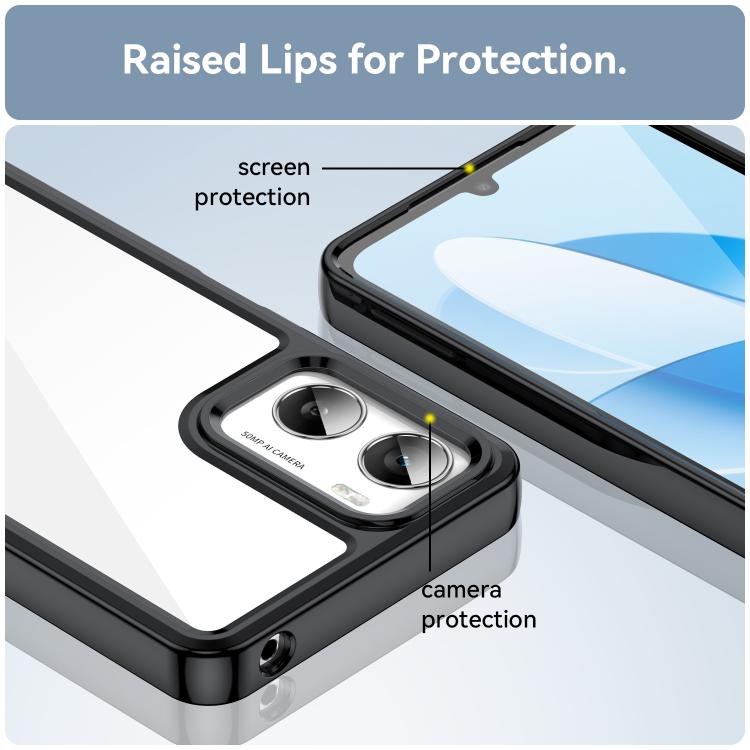 For Motorola Moto G06 4G Colorful Series Acrylic Hybrid TPU Phone Case