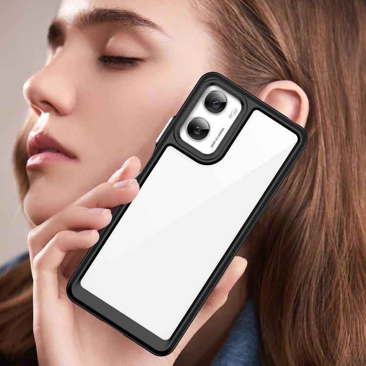 For Motorola Moto G06 4G Colorful Series Acrylic Hybrid TPU Phone Case