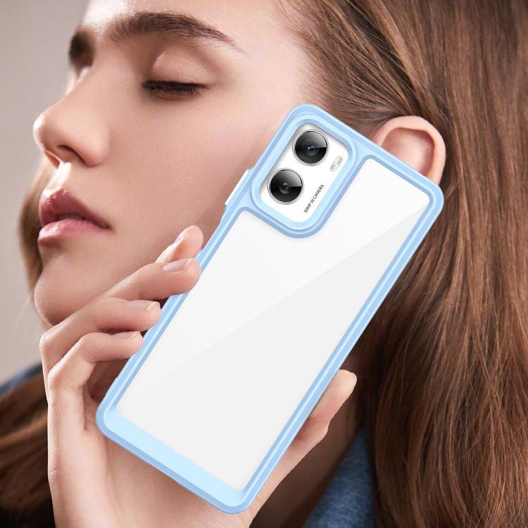 For Motorola Moto G06 4G Colorful Series Acrylic Hybrid TPU Phone Case