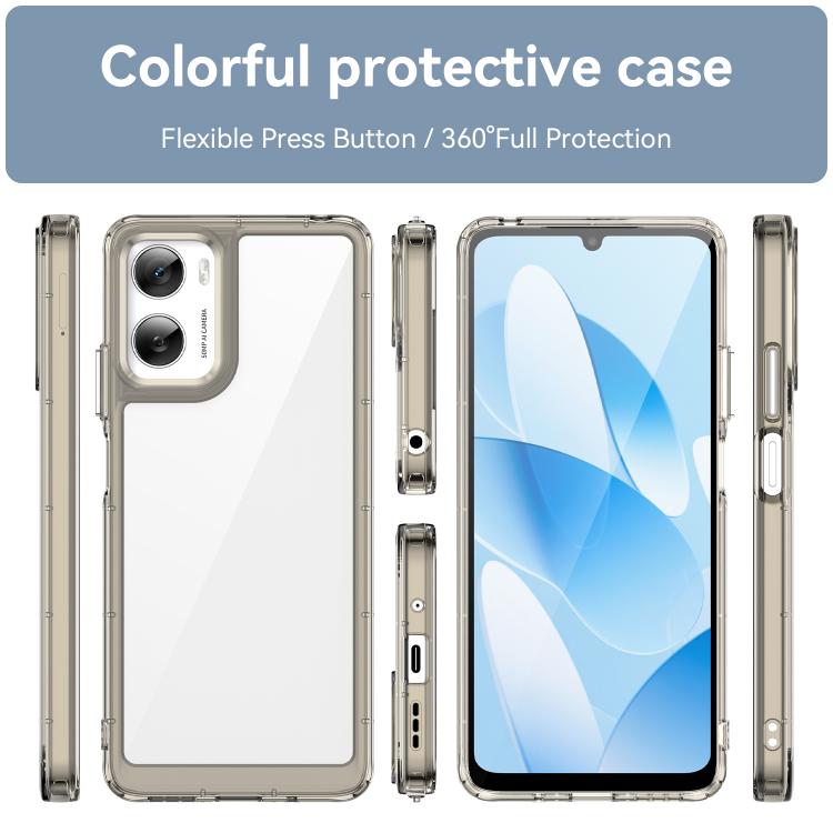 For Motorola Moto G06 4G Colorful Series Acrylic Hybrid TPU Phone Case