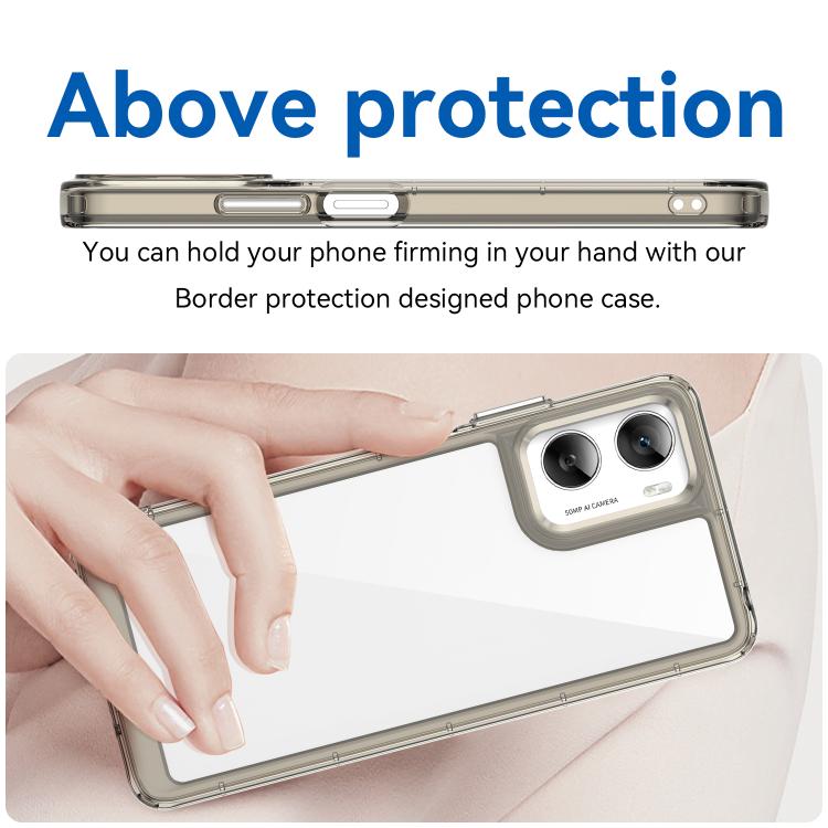 For Motorola Moto G06 4G Colorful Series Acrylic Hybrid TPU Phone Case