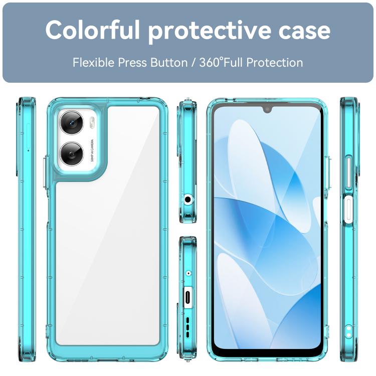 For Motorola Moto G06 4G Colorful Series Acrylic Hybrid TPU Phone Case