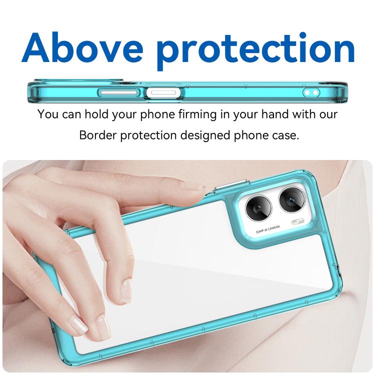For Motorola Moto G06 4G Colorful Series Acrylic Hybrid TPU Phone Case