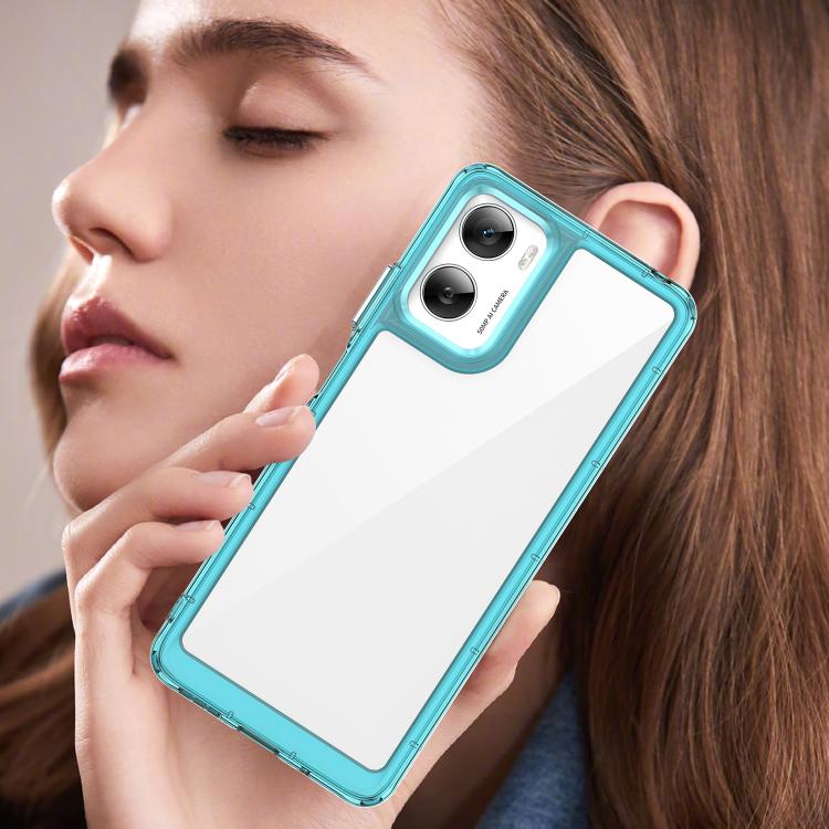 For Motorola Moto G06 4G Colorful Series Acrylic Hybrid TPU Phone Case