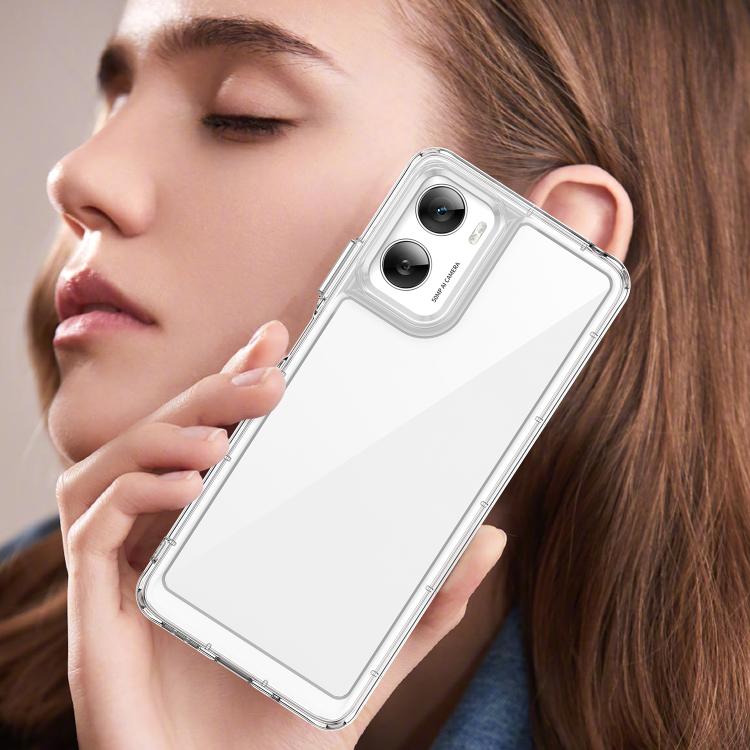 For Motorola Moto G06 4G Colorful Series Acrylic Hybrid TPU Phone Case