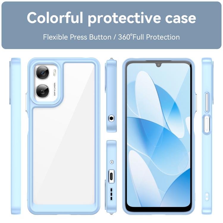 For Motorola Moto G06 Power 4G Colorful Series Acrylic Hybrid TPU Phone Case
