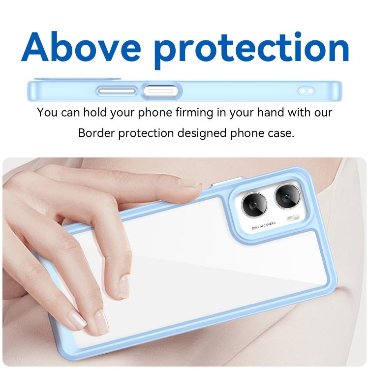 For Motorola Moto G06 Power 4G Colorful Series Acrylic Hybrid TPU Phone Case