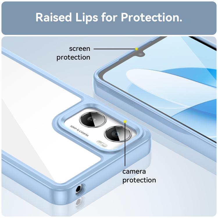 For Motorola Moto G06 Power 4G Colorful Series Acrylic Hybrid TPU Phone Case